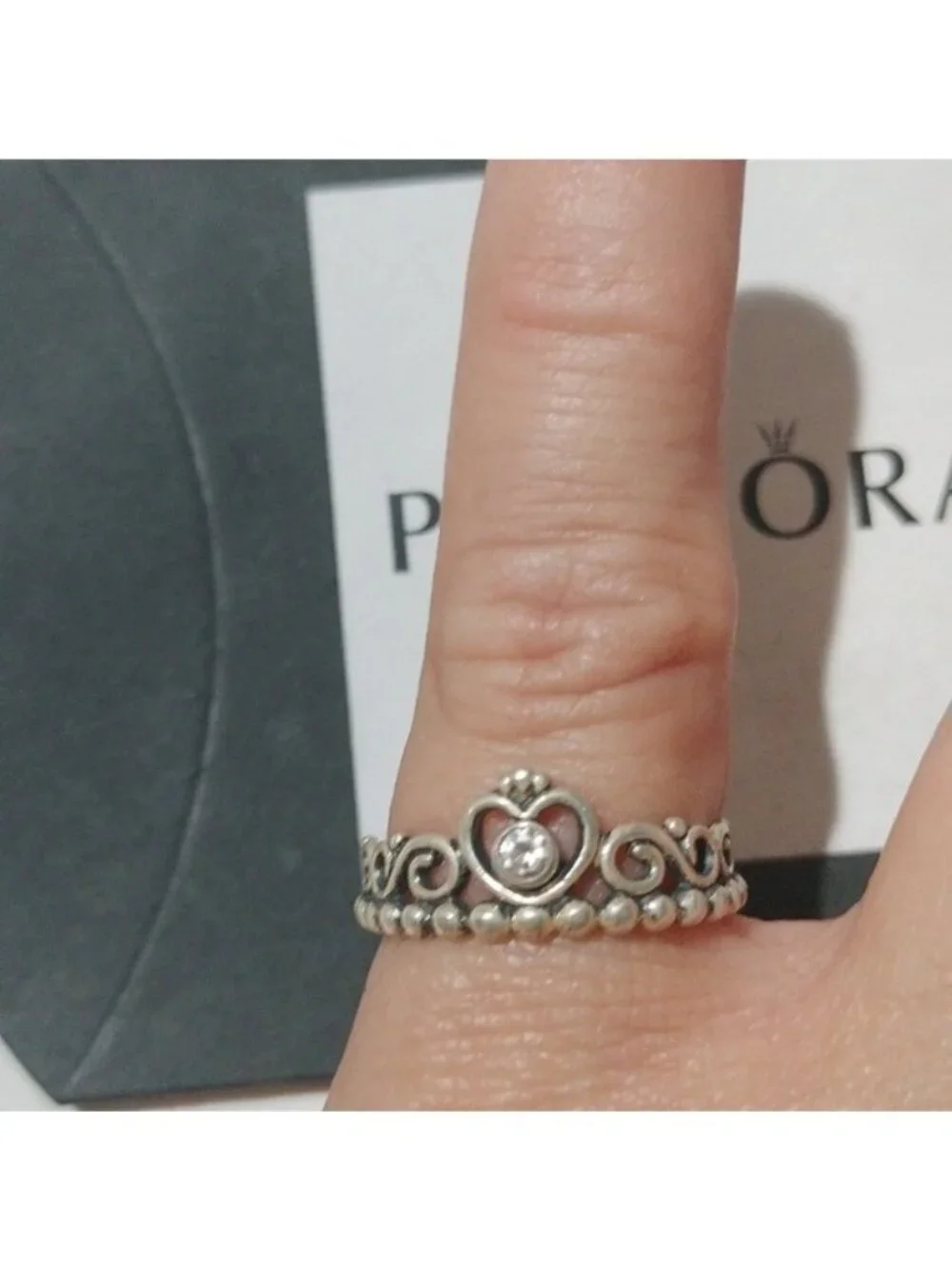 Pandora Sterling Silver My Princess Tiara Crown Ring, 190880cz, Size 56